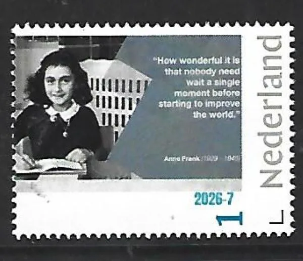 Netherlands 2026-7 Anne Frank: 1929-1945 Diary MNH