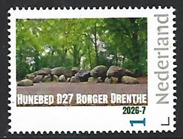Nederland 2026-7 Prehistorie Prehistoric: Hunebed D27 Borger Drenthe postfris/mnh
