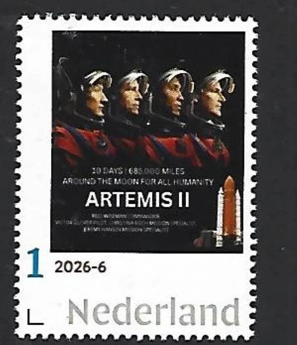 Nederland 2026-6 Ruimtevaart Space: Artemis II crew postfris/mnh