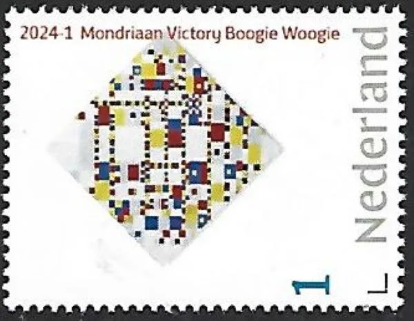 Netherlands 2024-1 Piet Mondriaan painting Victory Boogie Woogie sheetlet MNH