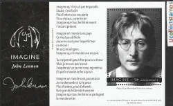 UNO Geneva 2021 50yr Imagine John Lennon The Beatles block/ms MNH