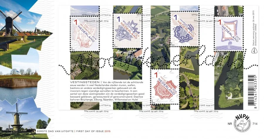 Nederland FDC 714 Mooi Nederland vestingsteden verzamelvel