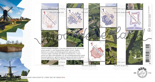 Netherlands FDC 714 Beautiful Netherlands Fortified Cities Collection Sheet