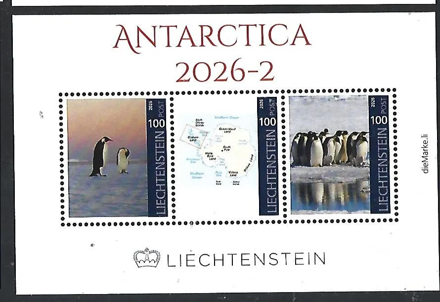 Liechtenstein 2026-2 Antarctique Pingouin blok-m/s neuf/mnh