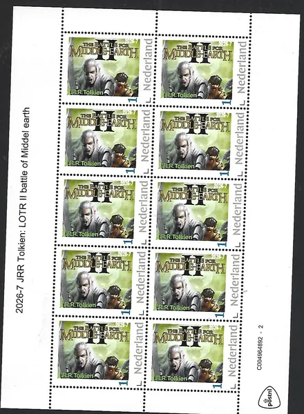 Nederland 2026-7 JRR Tolkien: Lord of the Ring II sheet postfris/mnh