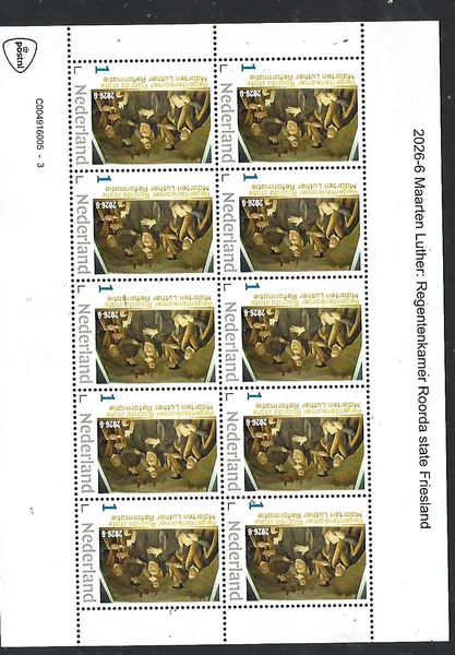 Nederland 2026-6 Reformatie: M.Luther Regentenkamer Roorda sheet postfris/mnh