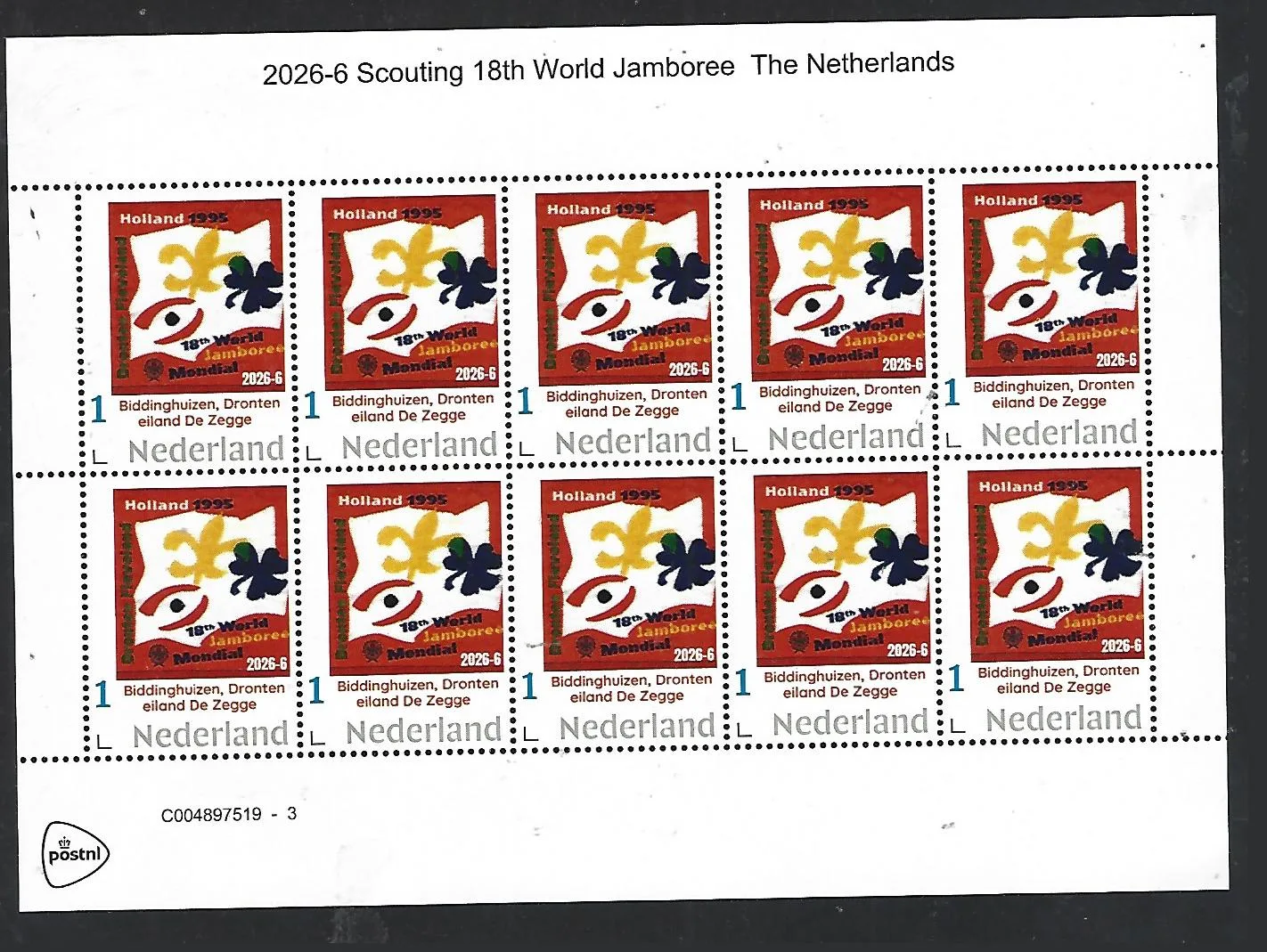 Nederland 2026-6 Scouting: 18th World Scouting Jamboree: Biddinghuizen Neth. sheet postfris/mnh