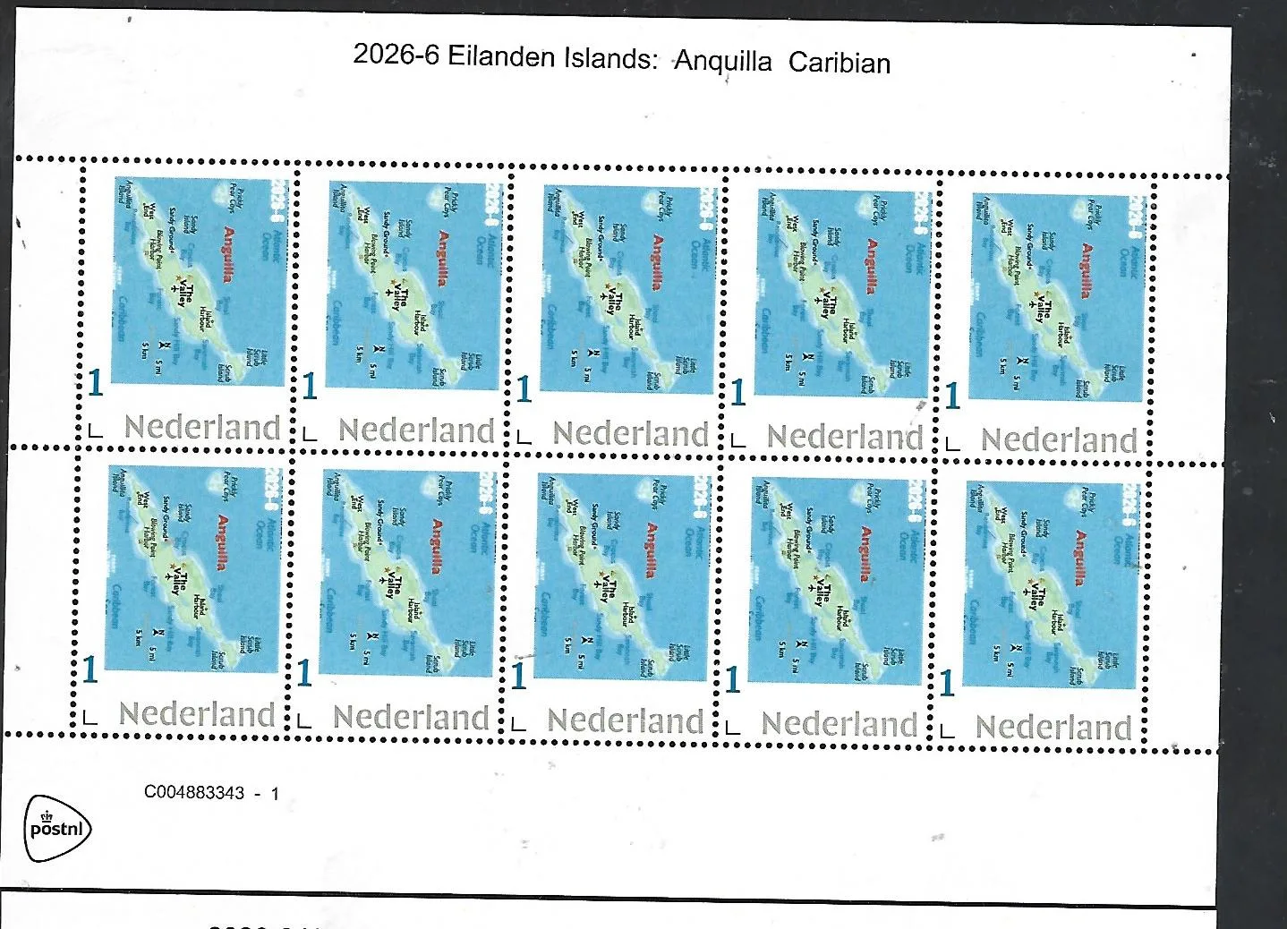 Nederland 2026-6 Islands; Anguilla Caribian sheet postfris/mnh