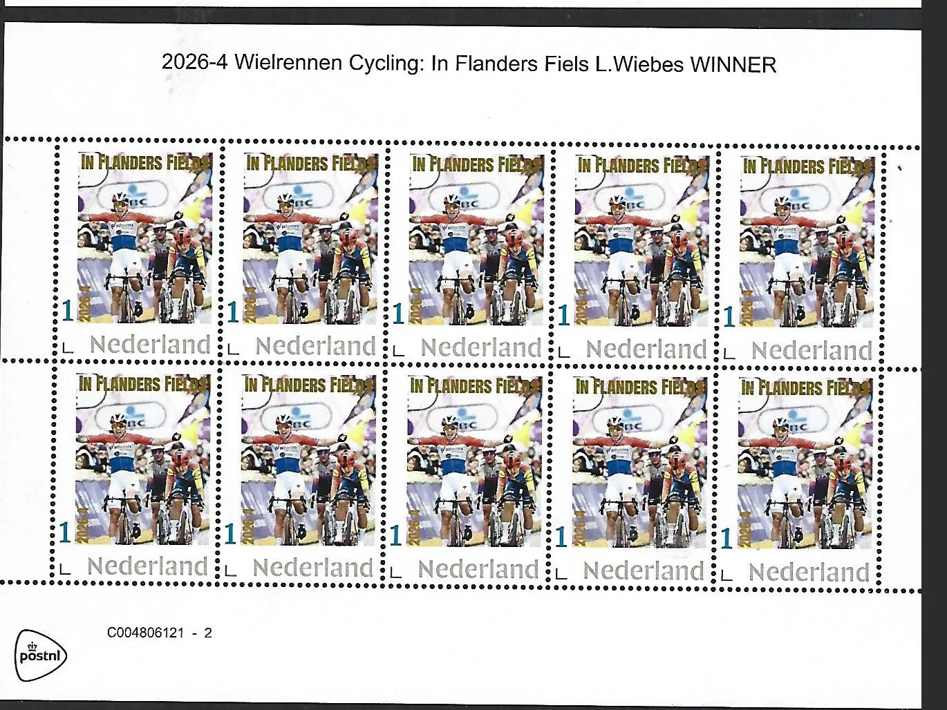 Nederland 2026-4 Wielrennen Cycling: In Flanders Fields sheet postfris/mnh