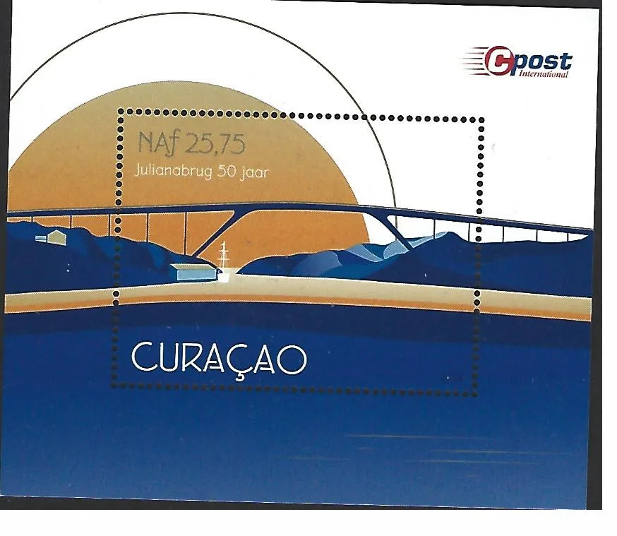 Curacao 2024 25jr Julianabrug bridge blok-m/s postfris/mnh