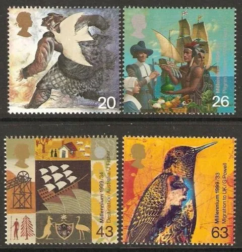 Gr.Britain Millennium 1999 4 Settlers tale MNH
