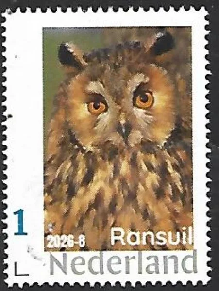 Nederland 2026-8 Uil Owl: Ransuil Long-eared owl postfris/mnh