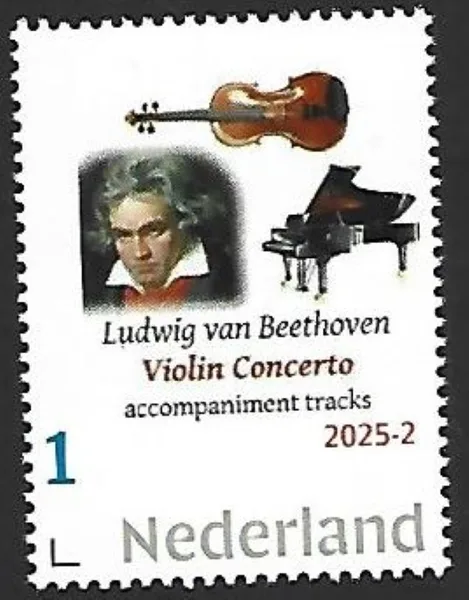 Netherlands 2025-2 Ludwig van Beethoven piano violin MNH