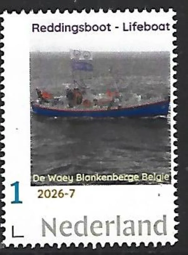 Netherlands 2026-7 Ship: Lifeboat De Waey Belgium MNH