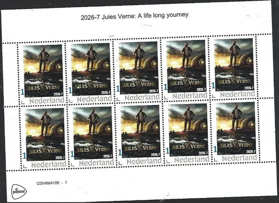 Nederland 2026-7 Jules Verne: a life long yourney sheet postfris/mnh