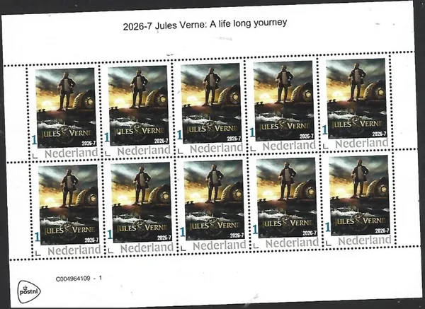 Nederland 2026-7 Jules Verne: a life long yourney sheet postfris/mnh