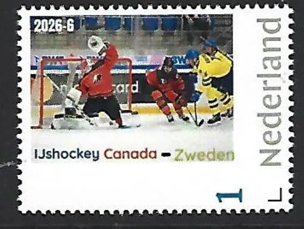 Nederland 2026-6 IJshockey Ice hockey: Canada-Zweden postfris/mnh