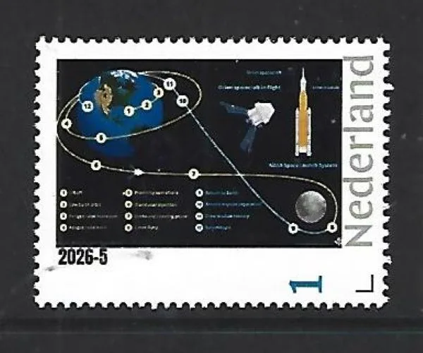 Netherlands 2026-5 Space: Artemis II MNH