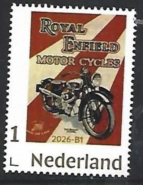 Nederland 2026-B1 Motorfies Motorcycle: Royal Enfield advertisement postfris/mnh