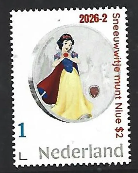 Netherlands 2026-2 Disney Coin Snow White Niue $2 MNH