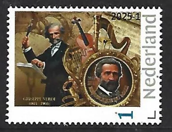 Netherlands 2025-1 Giuseppe Verdi Violin Harp MNH