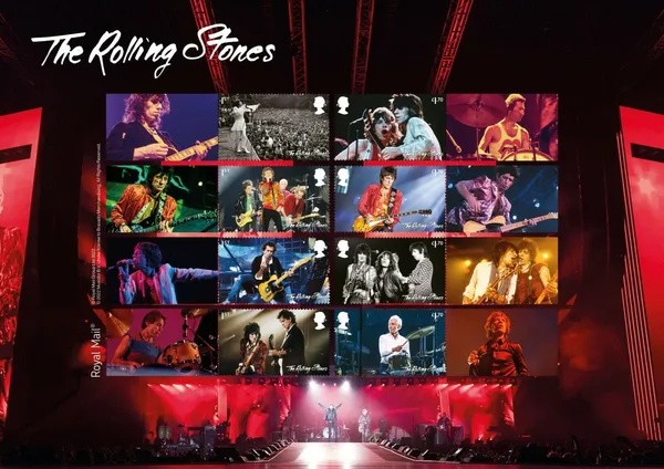 Great Britain 2022 Rollng Stones on tour collectorsheet postfris/mnh