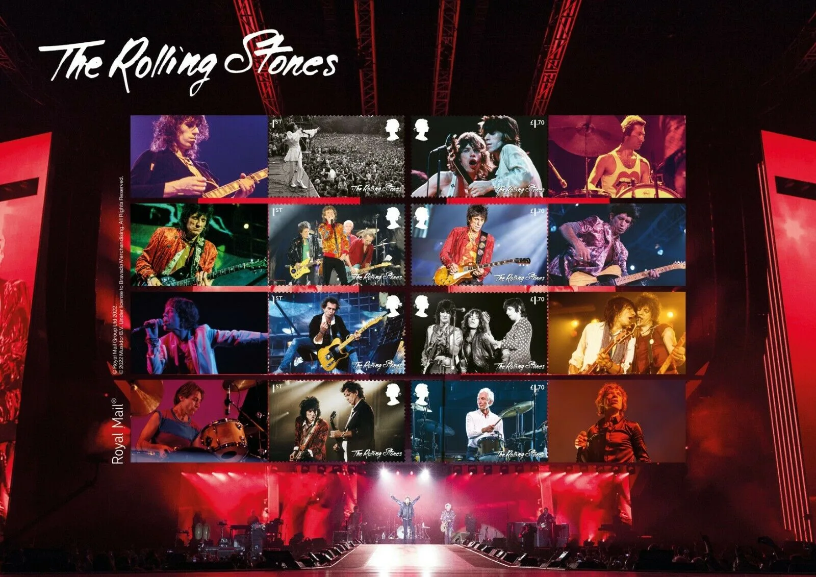 Großbritannien 2022 Rolling Stones on tour Sammelblatt postfrisch/mnh