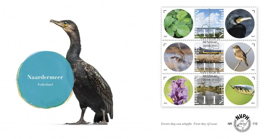 Nederland FDC 712 a en b Natuur Naardermeer