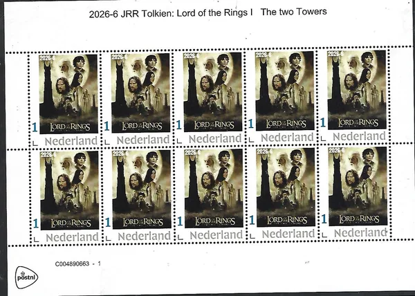 Nederland 2026-6 JRR Tolkien: Lord of the Rings 1 sheetlet postfris/mnh