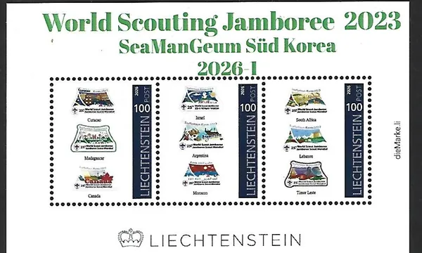 Liechtenstein 2026-1 World Scouting Jamboree SeaManGeum S.Korea ms postfris/mnh