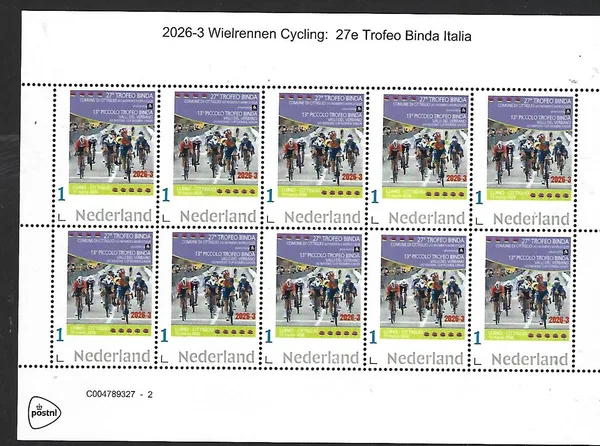 Netherlands 2026-3 Cycling: 27th Trofeo Binda Italy sheet MNH