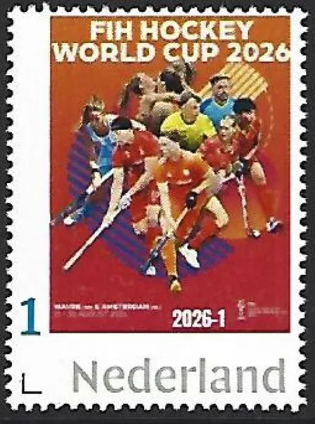 Hockey 2026-1 World championships Belgium Netherlands sheet postfris/mnh