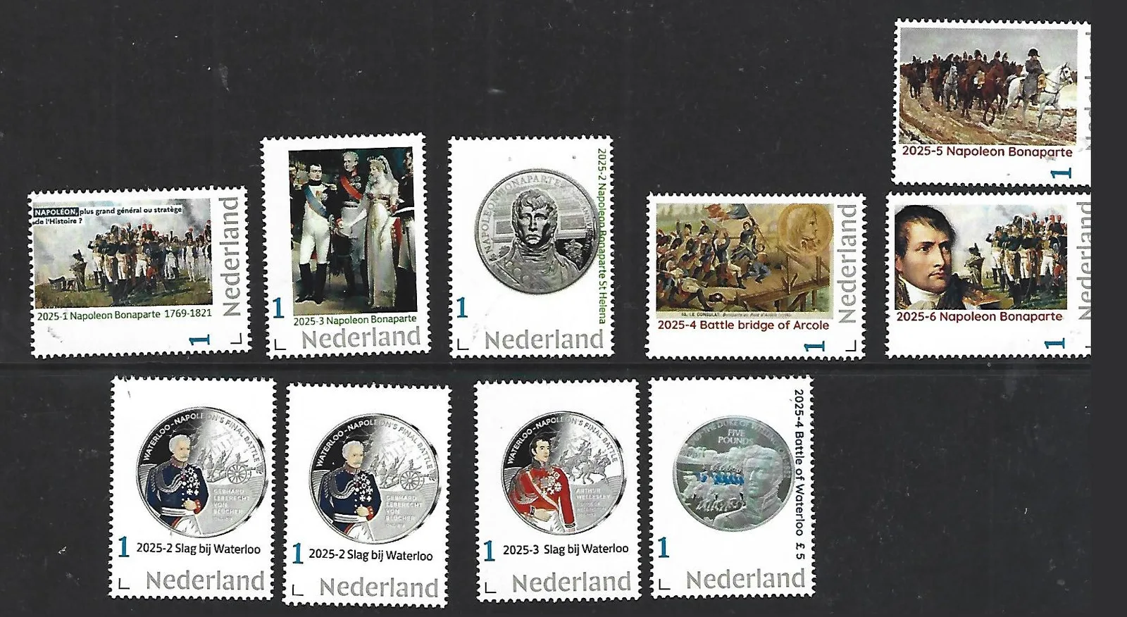 Nederland 2025 Napoleon: Napoleon & Battle Waterloo yearset postfris/mnh