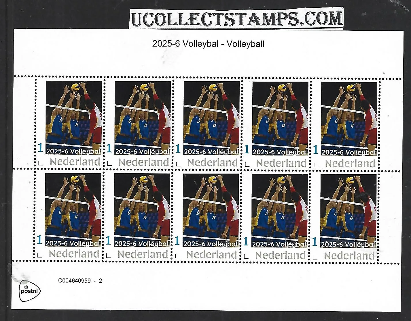 Netherlands 2025-6 Volleyball sheet MNH