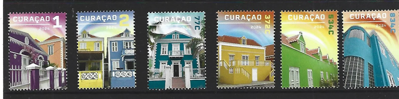 Curacao 2024 Colorful Curacao architecture MNH