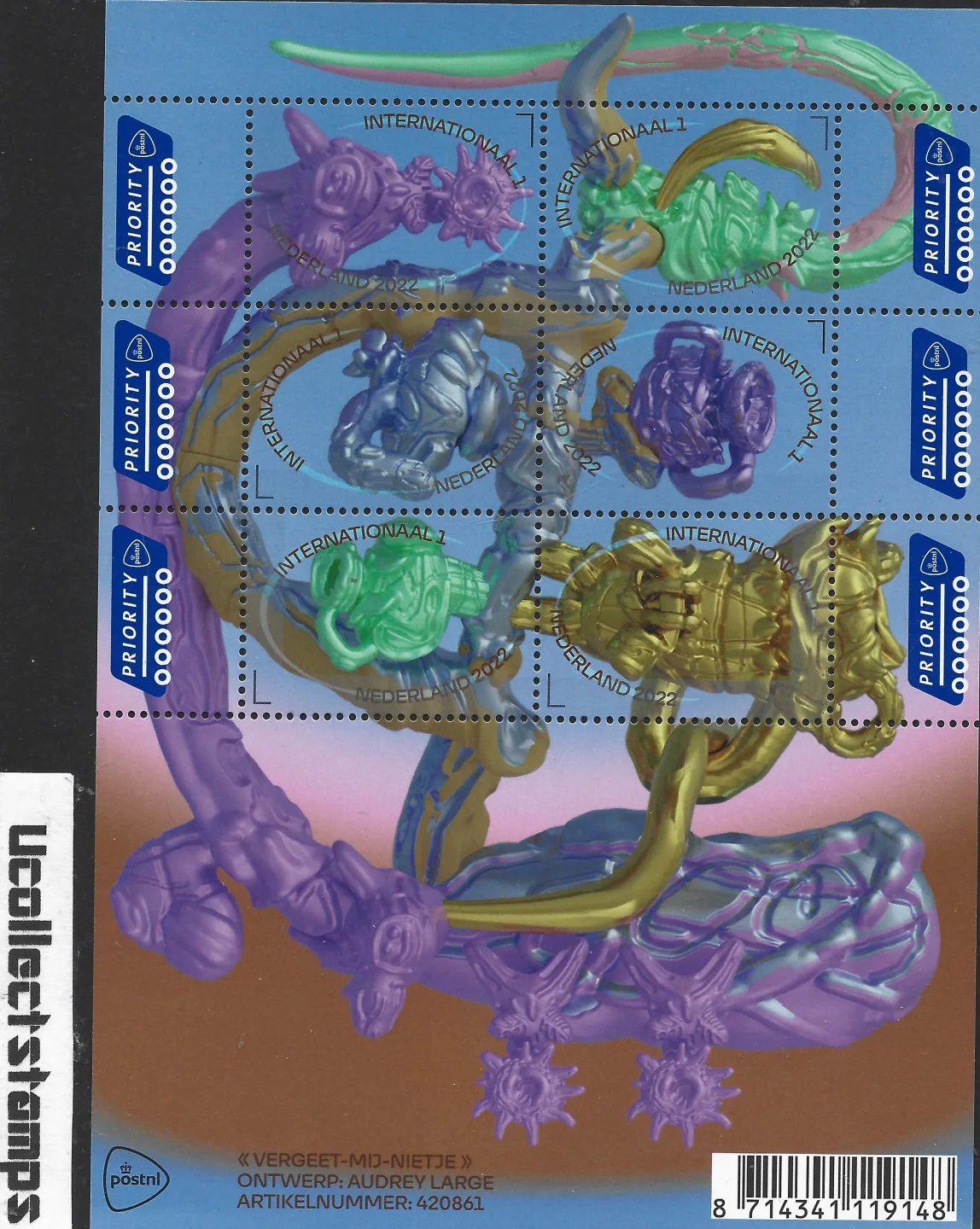 Nederlannd 2022 Vergeet mij nietje V4053-58 postfris/mnh