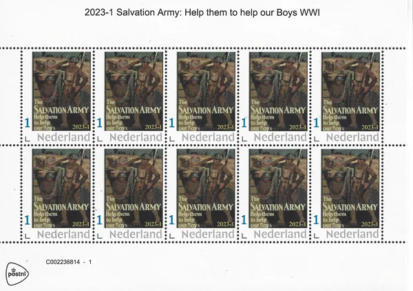 Netherlands 2023-1 Salvation Army sheet MNH