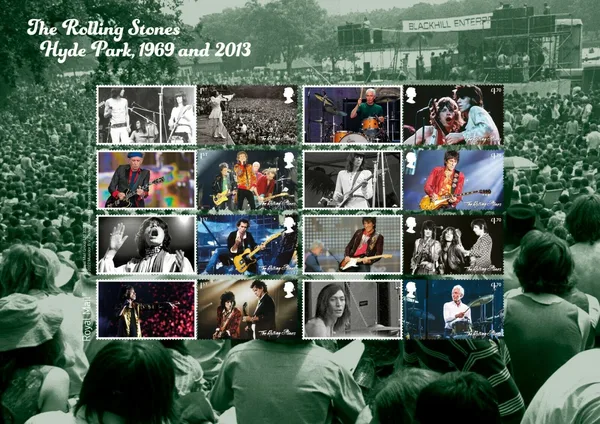 Great Britain 2022 Rollng Stones in Hyde park collectorsheet postfris/mnh