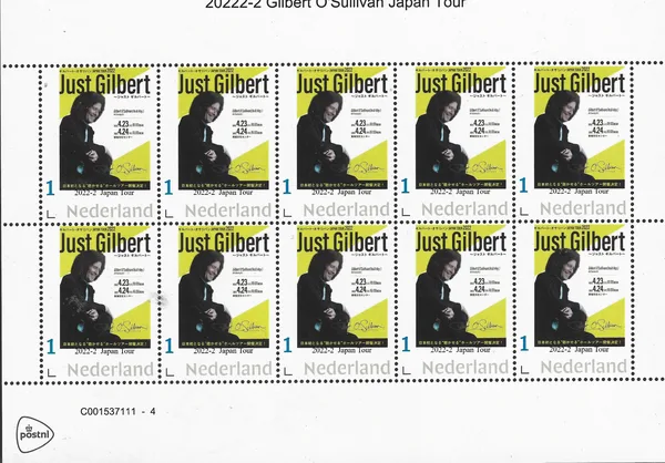 Netherlands 2022-2 Gilbert O'Sullivan 2022 Japan tour sheet-sheetlet MNH