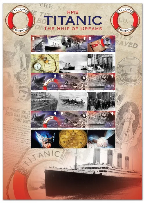 ÎLE DE MAN 2012 TITANIC SMILER FEUILLE