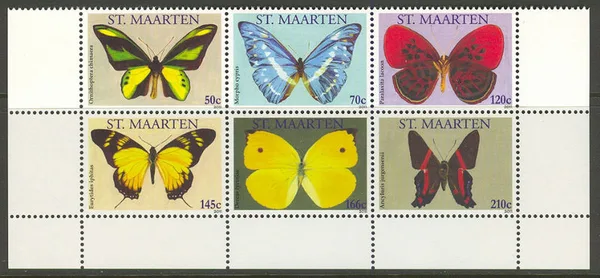 St Maarten 10-15 Butterflies 2011 series/set MNH