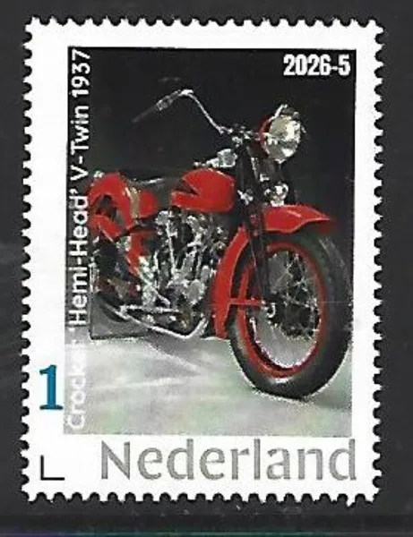 Netherlands 2026-5 Motorfiets Motorcycle: Crocker Hemi-head V-twin 1937 MNH