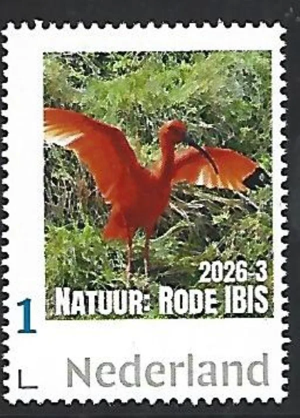 Netherlands 2026-3 Nature: Scarlet Ibis bird MNH