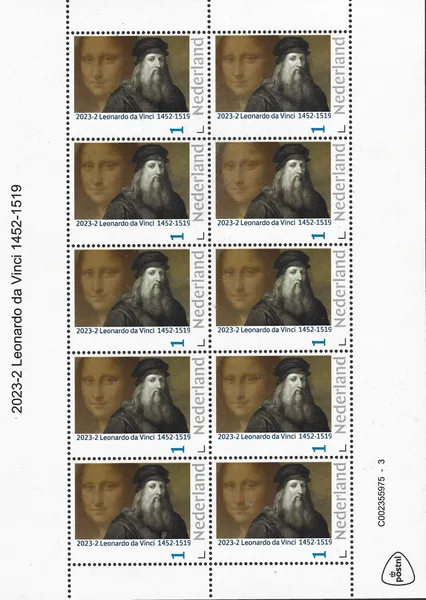 Netherlands 2023-2 Leonardo da Vinci 1452-1519 sheet MNH