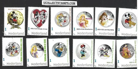 Nederland 2025 Munt Coin Disney: Yearset postfris/mnh
