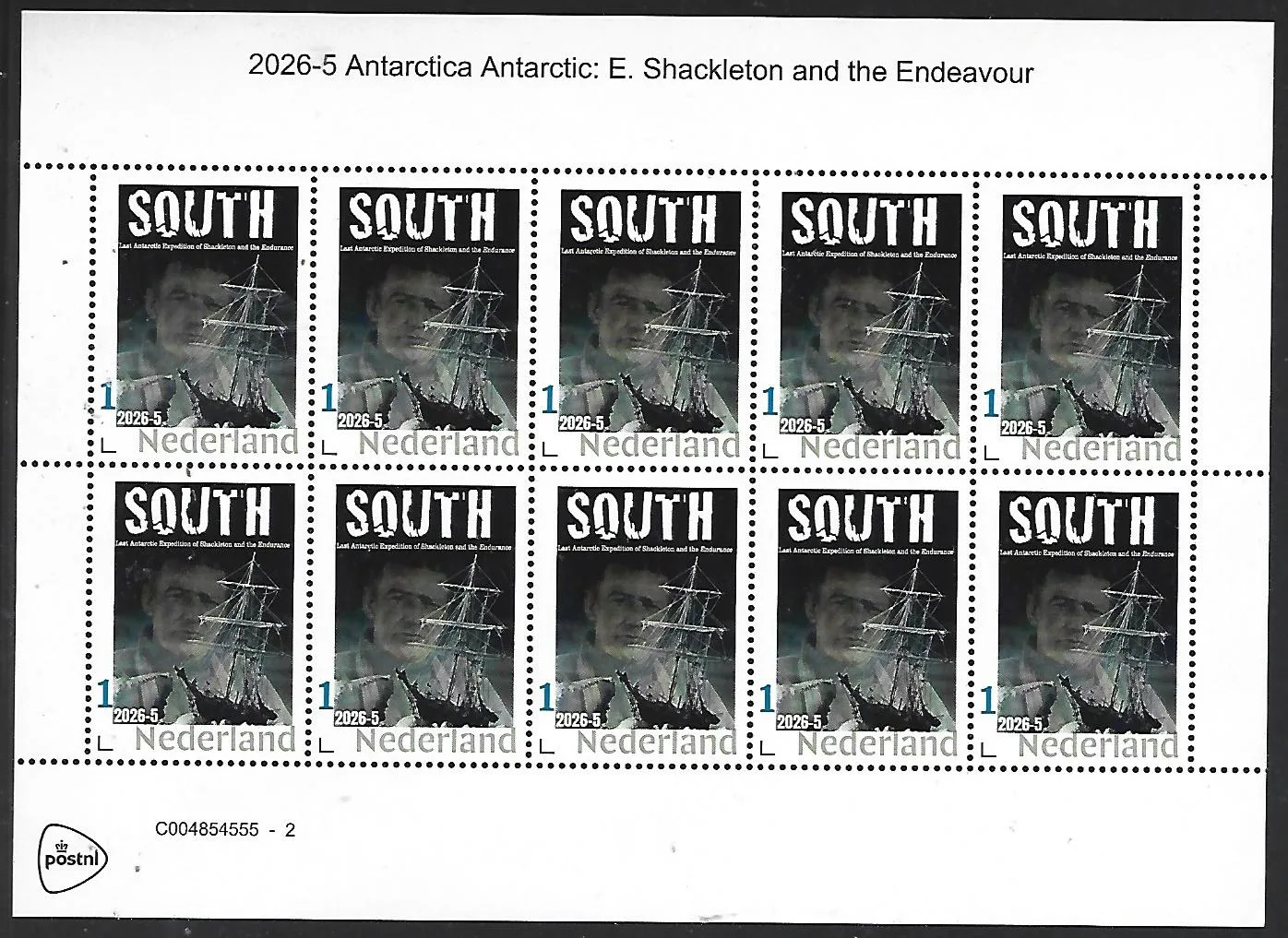 Nederland 2026-5 Antarctica: Ernest Shackleton & Endeavour sheet postfris/mnh