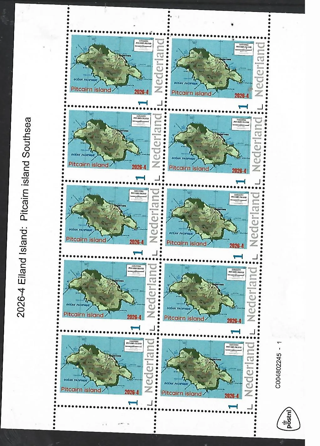 Nederland 2026-4 Eiland Island: Pitcairn island sheetlet postfris/mnh