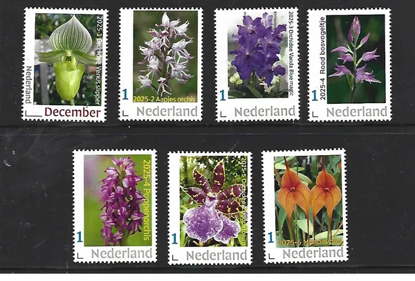 Netherlands 2025 Orchids yearset MNH