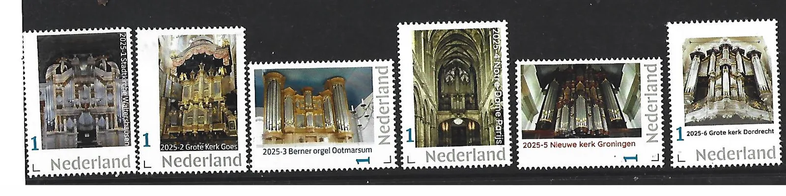 Nederland 2025 Orgel Organ: Jaarset Yearset postfris/mnh