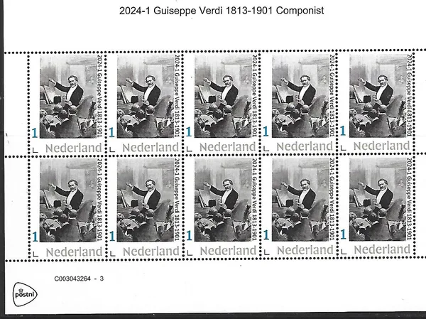 Nederland 2024-1 Guiseppe Verdi sheetlet postfris/mnh